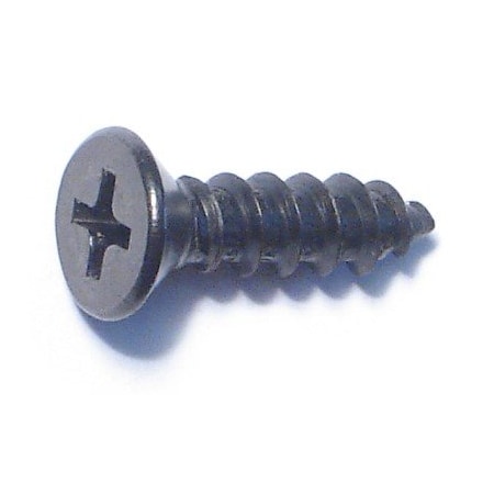 Midwest Fastener Sheet Metal Screw, #10 x 3/4 in, Black Steel Flat Head Phillips Drive, 15 PK 79454
